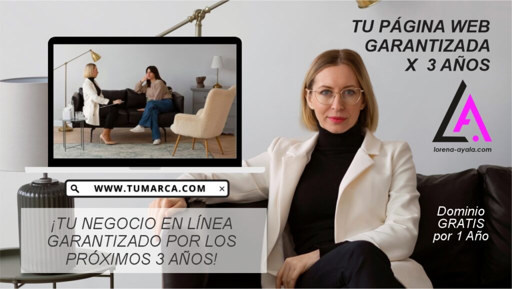 TU PÁGINA WEB GARANTIZADA X 3 AÑOS